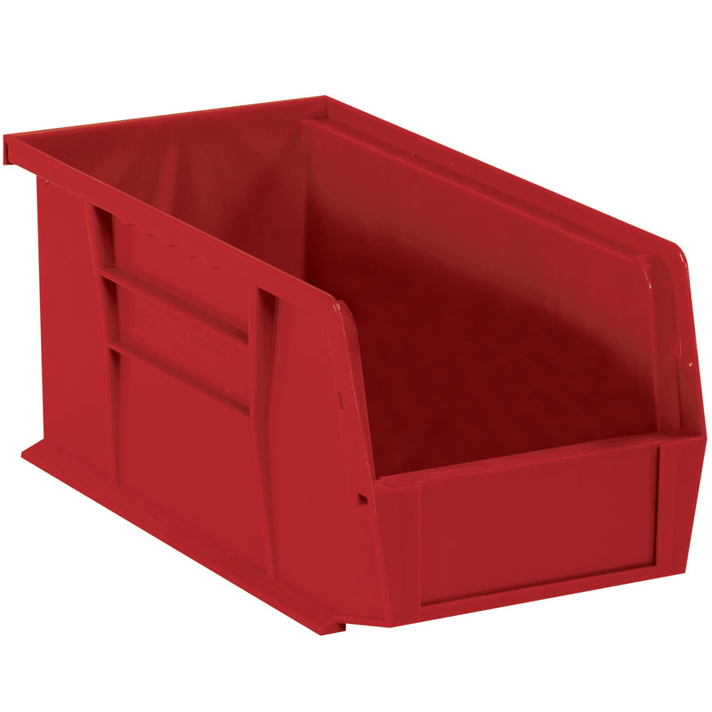 10 7/8 x 5 1/2 x 5" Red Plastic Stack & Hang Bin Boxes (BINP1155R) Case Of 12