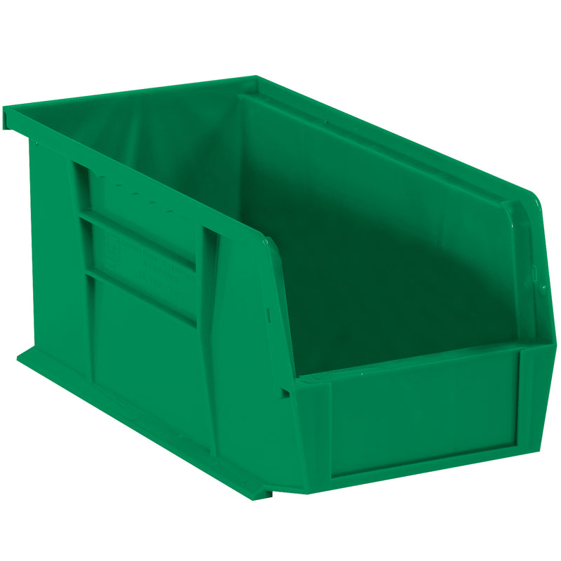 14 3/4 x 8 1/4 x 7" Green Plastic Stack & Hang Bin Boxes (BINP1487G) Case Of 12