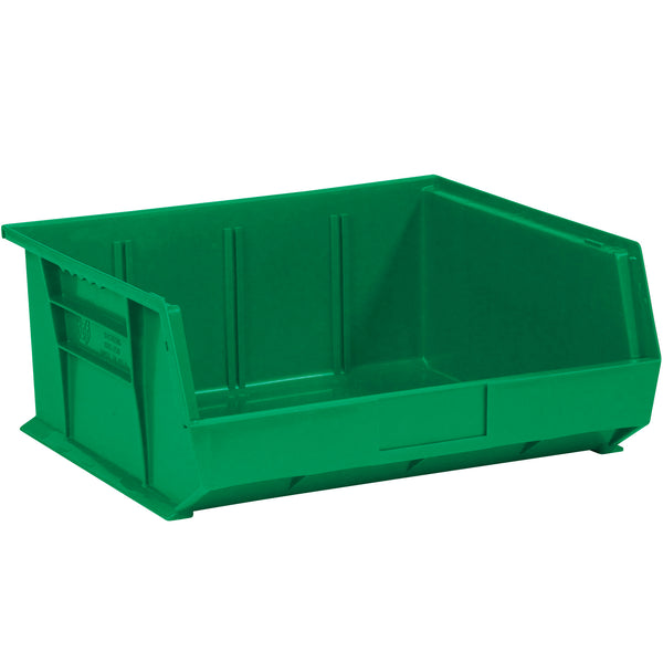 14 3/4 x 16 1/2 x 7" Green Plastic Stack & Hang Bin Boxes (BINP1516G) Case Of 6