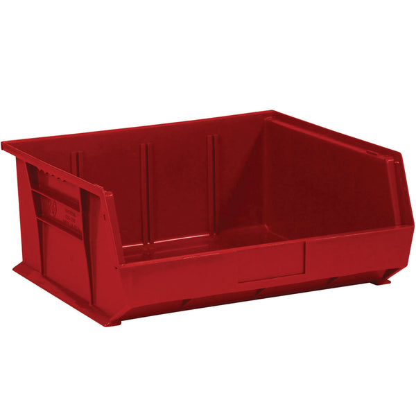 14 3/4 x 16 1/2 x 7" Red Plastic Stack & Hang Bin Boxes (BINP1516R) Case Of 6