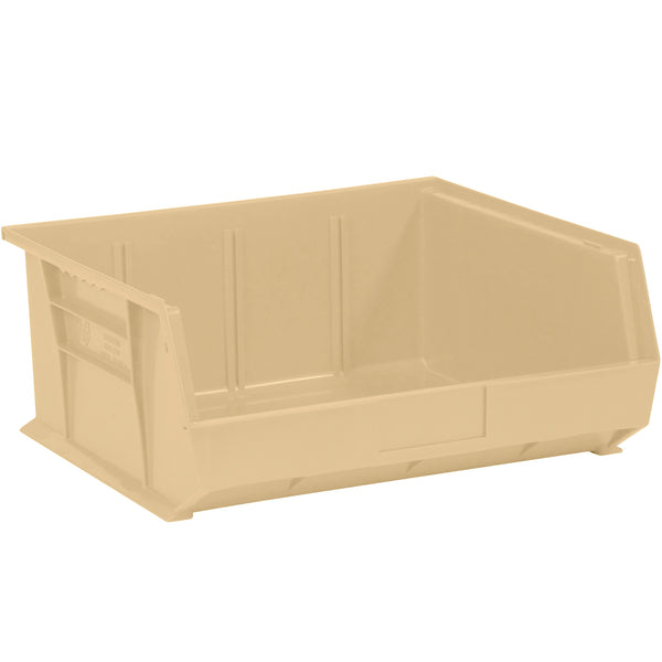 14 3/4 x 16 1/2 x 7" Ivory Plastic Stack & Hang Bin Boxes (BINP1516V) Case Of 6
