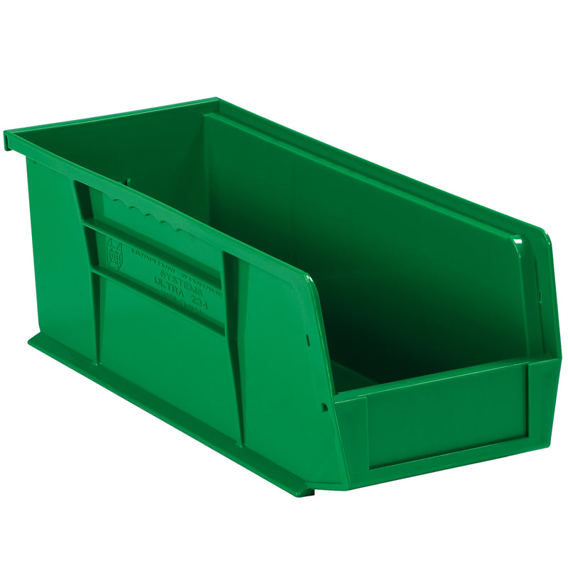 14 3/4 x 5 1/2 x 5" Green Plastic Stack & Hang Bin Boxes (BINP1555G) Case Of 12