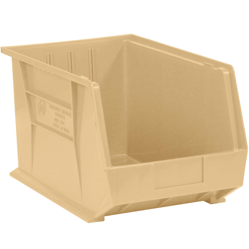 16 x 11 x 8" Ivory Plastic Stack & Hang Bin Boxes (BINP1611V) Case Of 4
