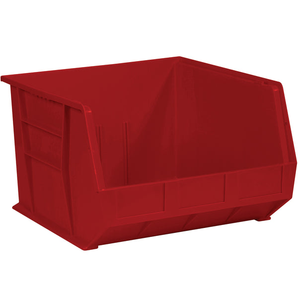 18 x 16 1/2 x 11" Red Plastic Stack & Hang Bin Boxes (BINP1816R) Case Of 3