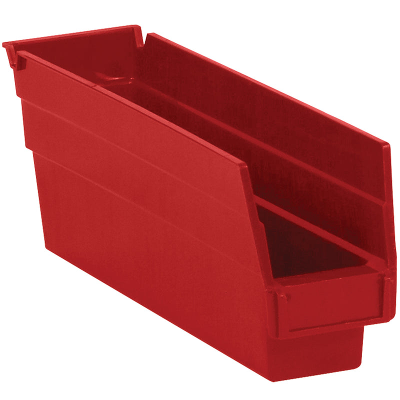 11 5/8 x 2 3/4 x 4" Red Plastic Shelf Bin Boxes (BINPS101R) Case Of 36
