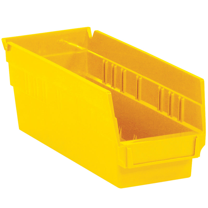 11 5/8 x 4 1/8 x 4" Yellow Plastic Shelf Bin Boxes (BINPS102Y) Case Of 36