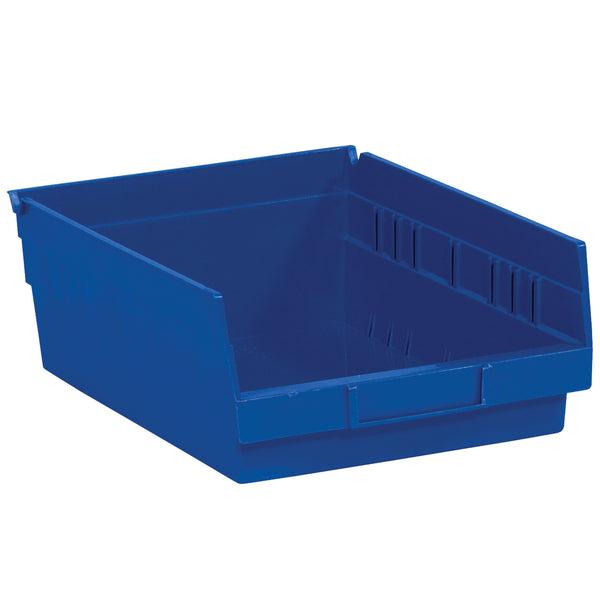 11 5/8 x 11 1/8 x 4" Blue Plastic Shelf Bin Boxes (BINPS105B) Case Of 8