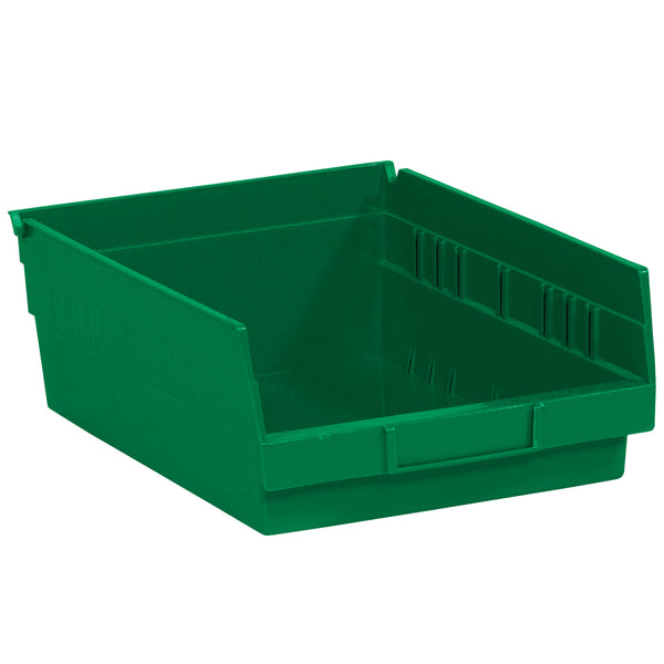 11 5/8 x 11 1/8 x 4" Green Plastic Shelf Bin Boxes (BINPS105G) Case Of 8