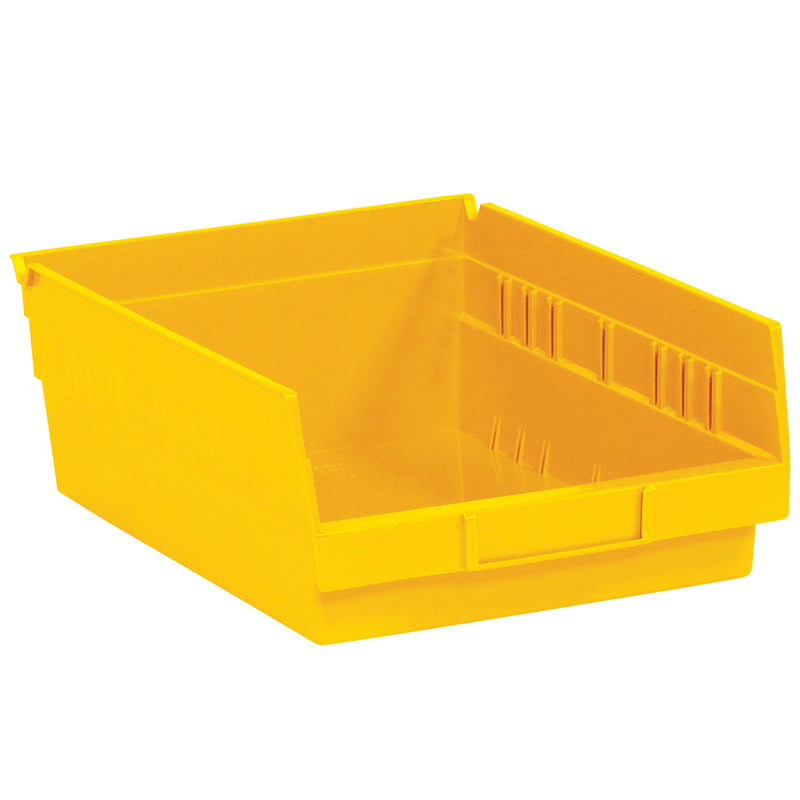 11 5/8 x 11 1/8 x 4" Yellow Plastic Shelf Bin Boxes (BINPS105Y) Case Of 8