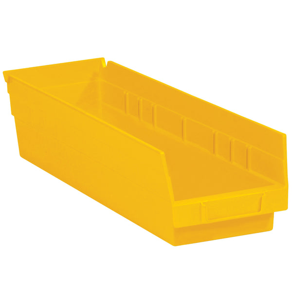 17 7/8 x 4 1/8 x 4" Yellow Plastic Shelf Bin Boxes (BINPS111Y) Case Of 20