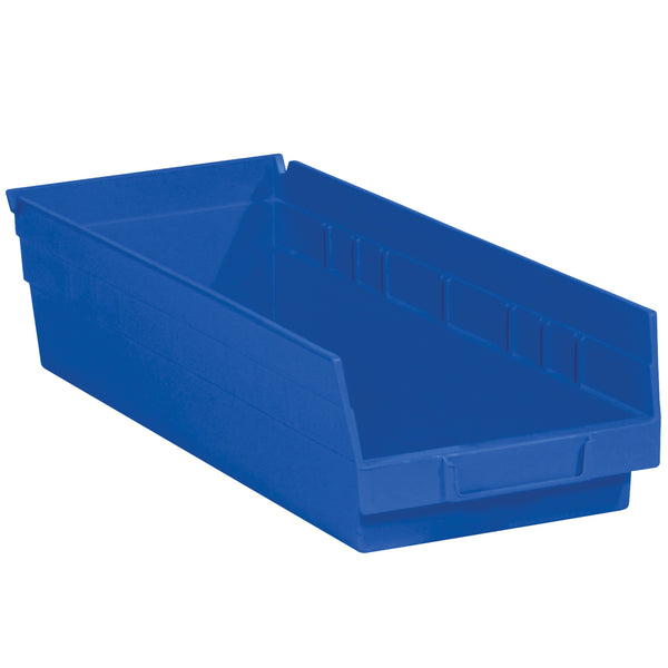 17 7/8 x 6 5/8 x 4" Blue Plastic Shelf Bin Boxes (BINPS112B) Case Of 20