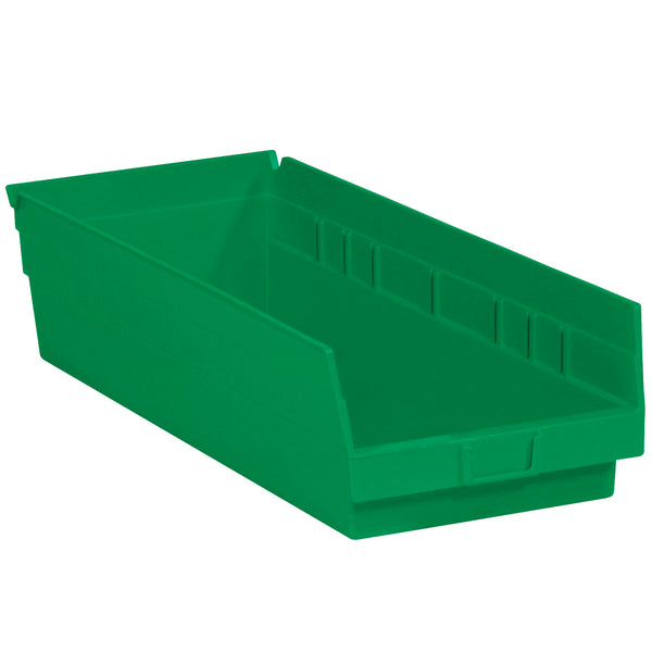 17 7/8 x 6 5/8 x 4" Green Plastic Shelf Bin Boxes (BINPS112G) Case Of 20