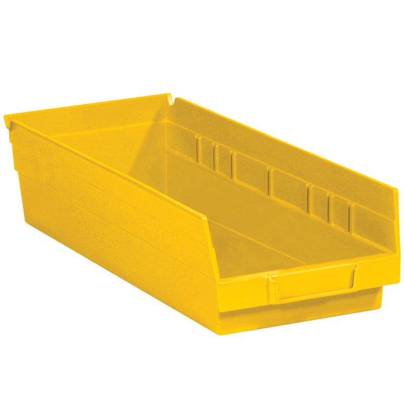 17 7/8 x 6 5/8 x 4" Yellow Plastic Shelf Bin Boxes (BINPS112Y) Case Of 20