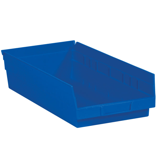 17 7/8 x 8 3/8 x 4" Blue Plastic Shelf Bin Boxes (BINPS113B) Case Of 10