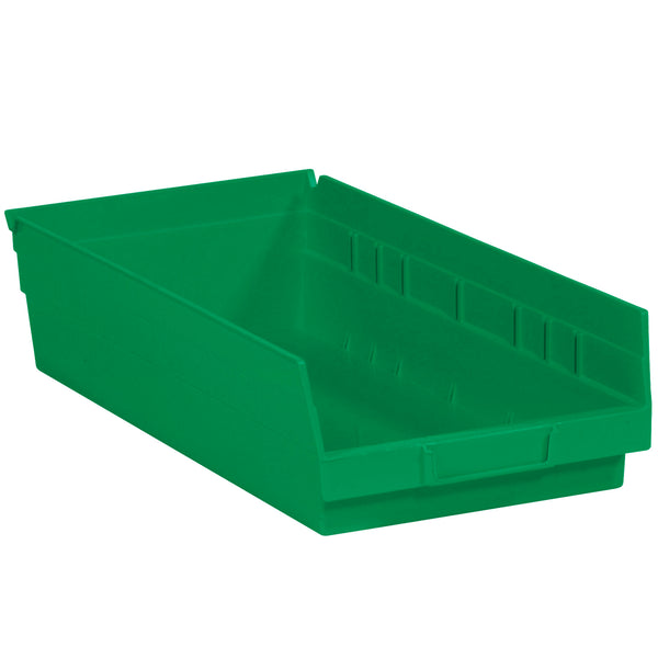 17 7/8 x 8 3/8 x 4" Green Plastic Shelf Bin Boxes (BINPS113G) Case Of 10