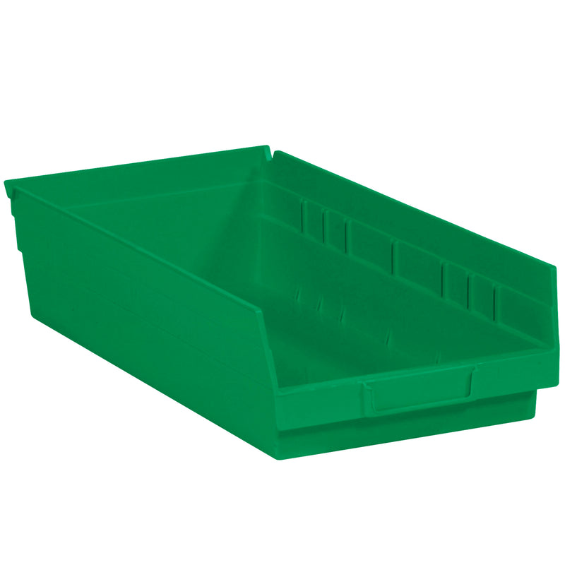 17 7/8 x 8 3/8 x 4" Green Plastic Shelf Bin Boxes (BINPS113G) Case Of 10