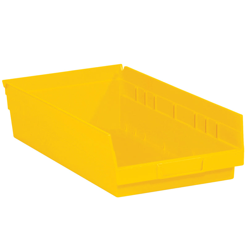 17 7/8 x 11 1/8 x 4" Yellow Plastic Shelf Bin Boxes (BINPS114Y) Case Of 8