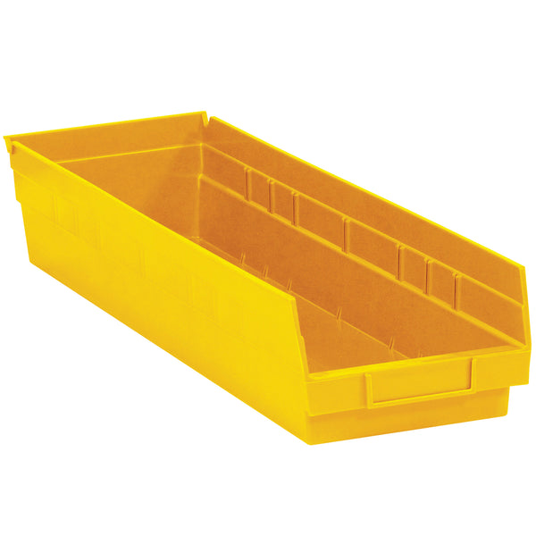 23 5/8 x 6 5/8 x 4" Yellow Plastic Shelf Bin Boxes (BINPS122Y) Case Of 8