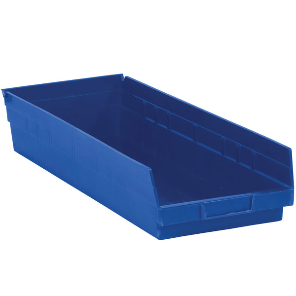 23 5/8 x 8 3/8 x 4" Blue Plastic Shelf Bin Boxes (BINPS123B) Case Of 6