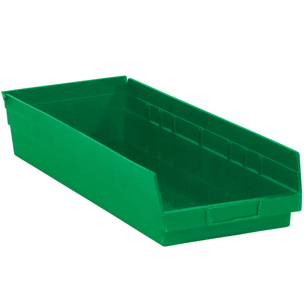 23 5/8 x 8 3/8 x 4" Green Plastic Shelf Bin Boxes (BINPS123G) Case Of 6