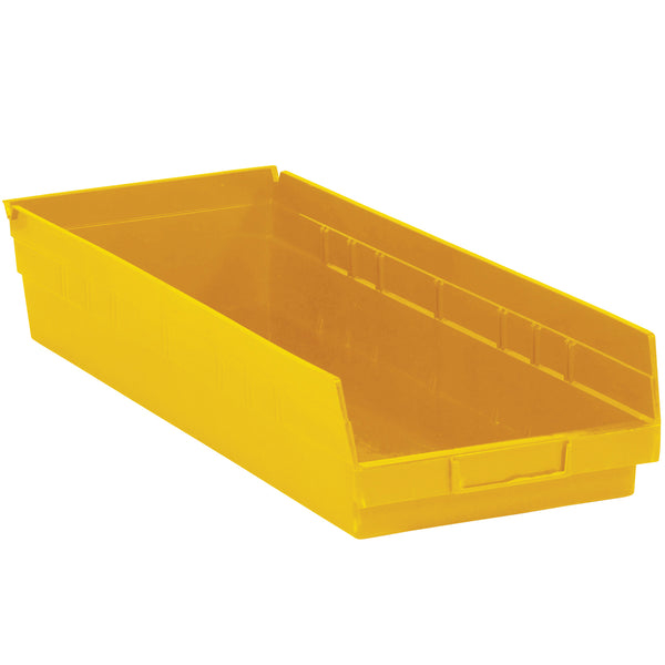 23 5/8 x 8 3/8 x 4" Yellow Plastic Shelf Bin Boxes (BINPS123Y) Case Of 6