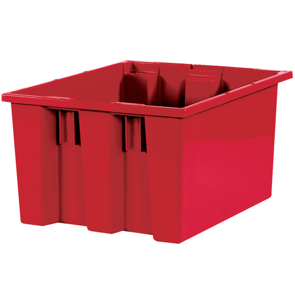 17 x 14 1/2 x 9 7/8" Red Stack & Nest Containers (BINS114) Case Of 6