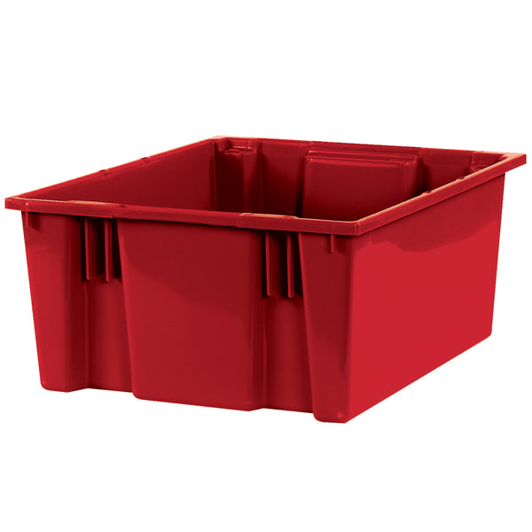 20 7/8 x 18 1/4 x 9 7/8" Red Stack & Nest Containers (BINS120) Case Of 3