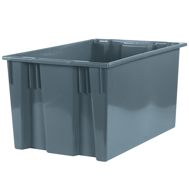 26 5/8 x 18 1/4 x 14 7/8" Gray Stack & Nest Containers (BINS124) Case Of 3