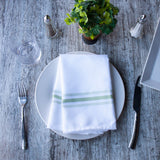 Arkwright Home® Mariposa Bistro NaPackin 18x22 Green Stripe, 120/Case (BISTRO-GRN-CS) Case of 120