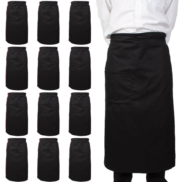 Arkwright Home Mariposa Bistro Apron 33x30 Black (12/Pack) (PNP-BISTROAPR-BLK) 12/PK