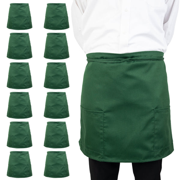 Arkwright Home Mariposa Half-Bistro Apron 18x30 Hunter Green (12/Pack) (PNP-BISTROHLF-HGR) 12/PK