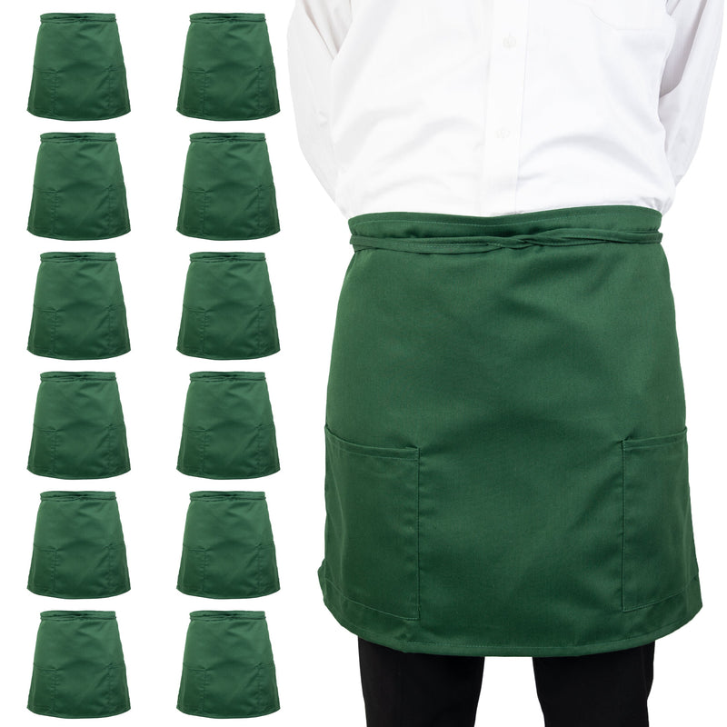 Arkwright Home Mariposa Half-Bistro Apron 18x30 Hunter Green (12/Pack) (PNP-BISTROHLF-HGR) 12/PK