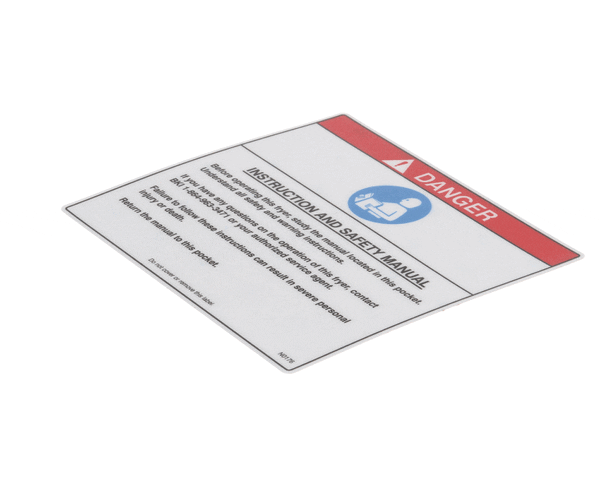 BKI N0176 DECAL, INSTR SAFETY MANUAL (BKIN0176) Each
