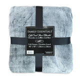 Arkwright Home® Family Essentials Coral Fleece Blanket King 108x90 Assorted, 12/Case (BLKT-CORAL-108X90-CS) Case of 12