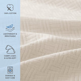 Arkwright Home® Host & Home Cotton Bed Blanket King Beige, 4/Case (BLKT-COT-10490-BG) Case of 4