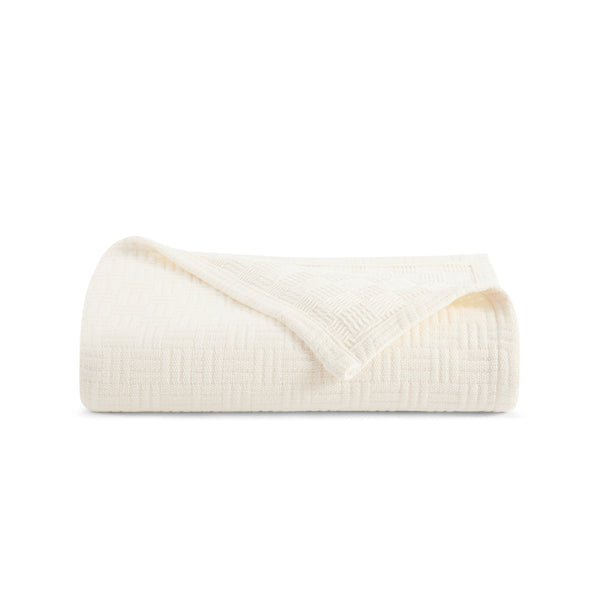 Host & Home Cotton Blankets (Throw) 50x70 Ivory (P-THCOT-5070-IV) 1/EA