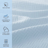 Arkwright Home® Host & Home Cotton Bed Blanket Twin Light Blue, 4/Case (BLKT-COT-6890-LB) Case of 4