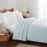 Arkwright Home® Host & Home Cotton Bed Blanket Twin Light Blue, 4/Case (BLKT-COT-6890-LB) Case of 4