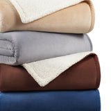 Arkwright Home® Host & Home Plush to Sherpa Bed Blanket Queen Navy, 4/Case (BLKT-PF-9090-NV) Case of 4