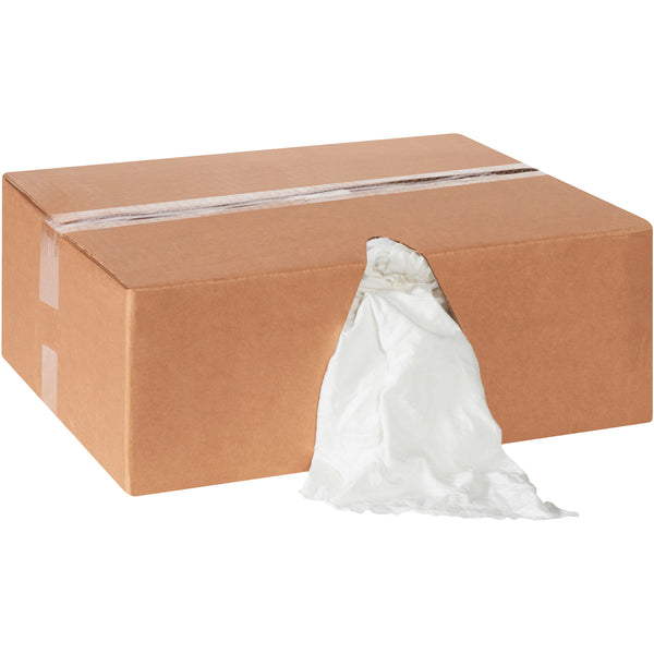 Box of Rags - Premium White T-Shirt - 10 lb. box, Case Of 80 Case Of 80