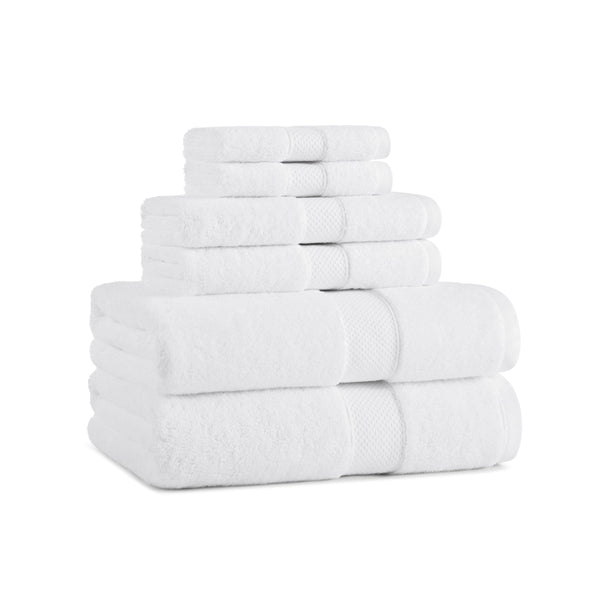 Aston & Arden Egyptian Cotton 6pc Towel Set White (P-EGYP-SET-WH) 6/PK