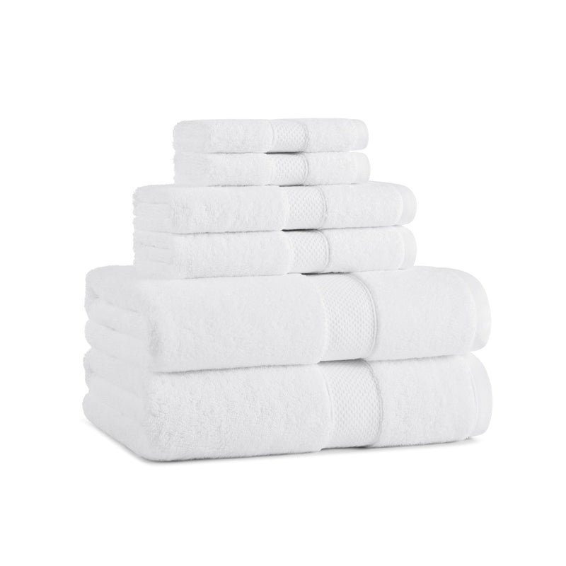 Aston & Arden Egyptian Cotton 6pc Towel Set White (P-EGYP-SET-WH) 6/PK