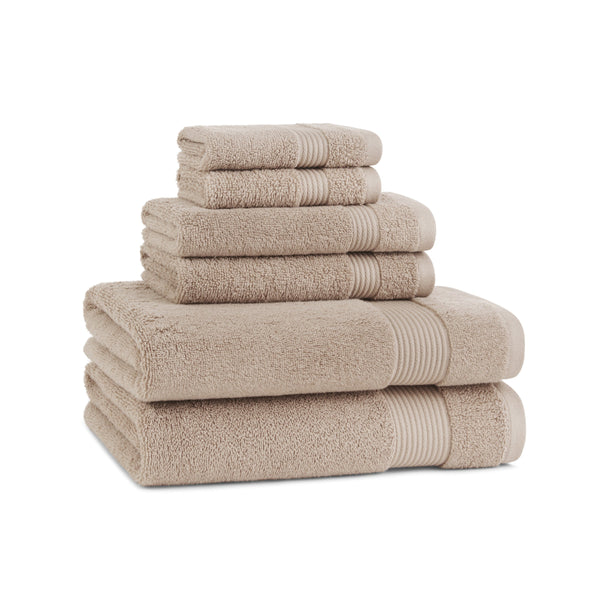 Host & Home 6pc Bath Towel Set Beige (P-BSET-HH-BGE) 6/PK