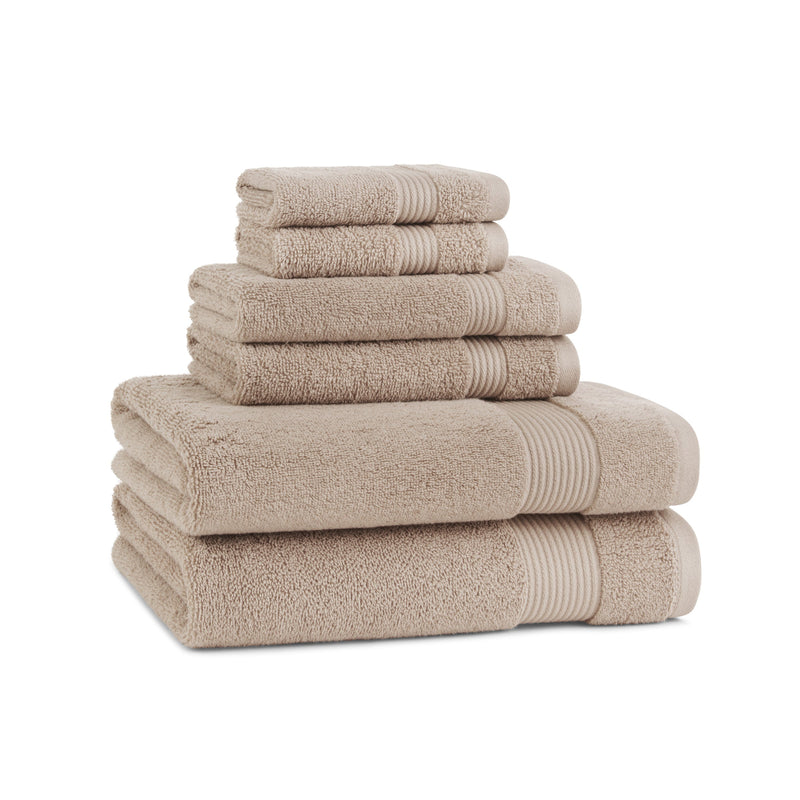 Host & Home 6pc Bath Towel Set Beige (P-BSET-HH-BGE) 6/PK