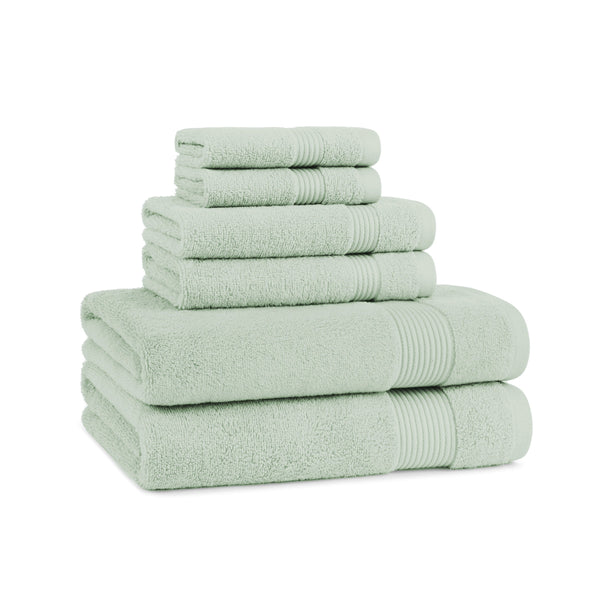 Host & Home 6pc Bath Towel Set Green (P-HH-BSET-GR) 6/PK