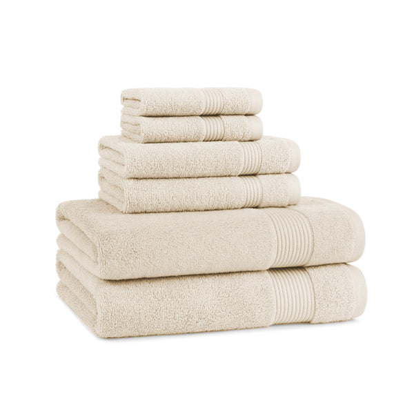 Host & Home 6pc Bath Towel Set Ivory (P-HH-BSET-IV) 6/PK