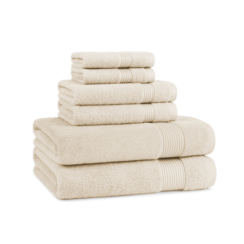Host & Home 6pc Bath Towel Set Ivory (P-HH-BSET-IV) 6/PK