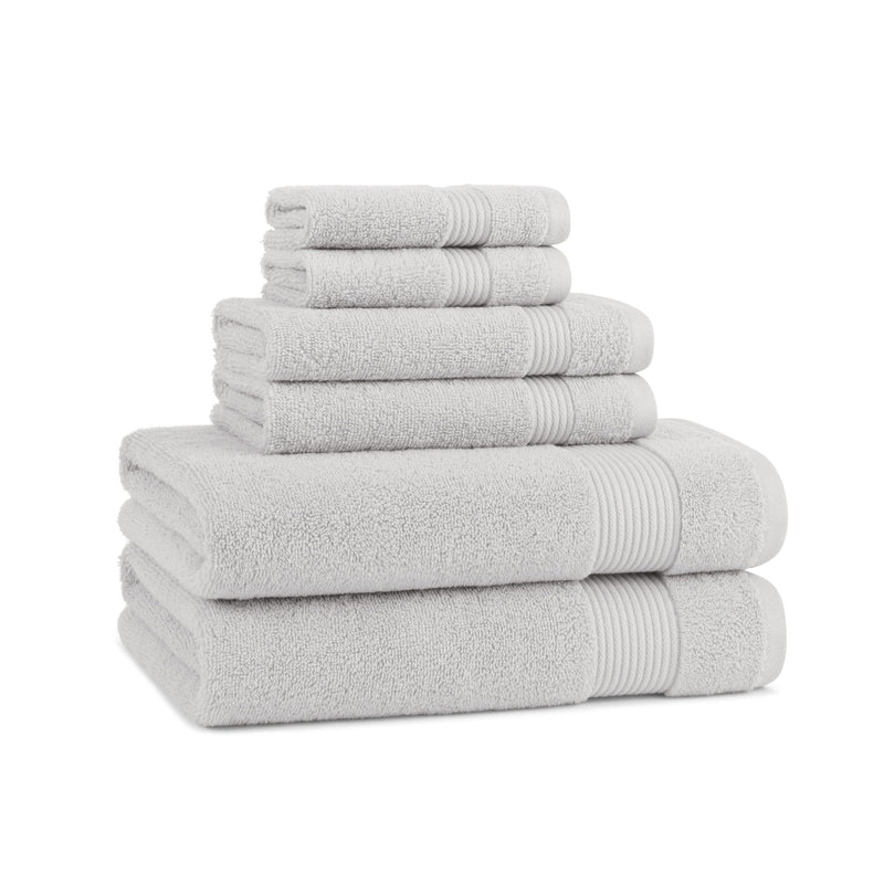 Host & Home 6pc Bath Towel Set Light Grey (P-BSET-HH-LGY) 6/PK