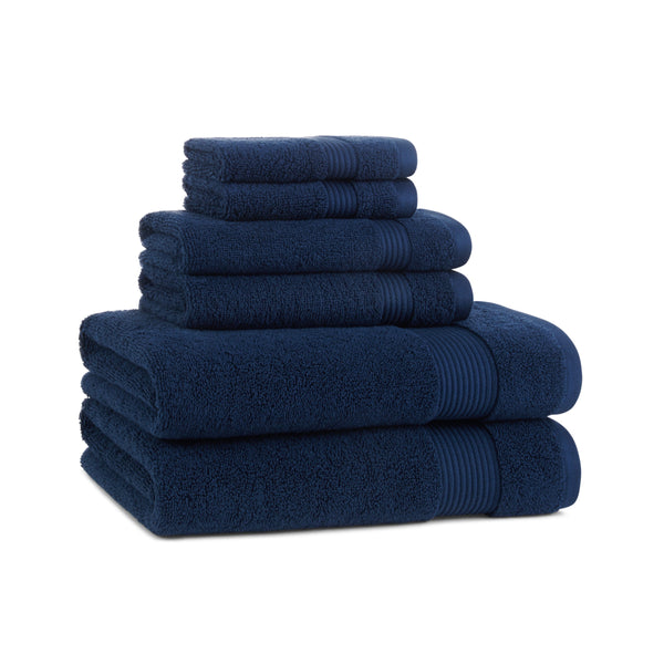 Host & Home 6pc Bath Towel Set Navy (P-BSET-HH-NVY) 6/PK