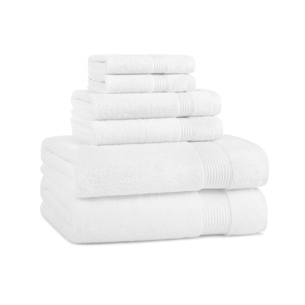 Host & Home 6pc Bath Towel Set White (P-BSET-HH-WHT) 6/PK
